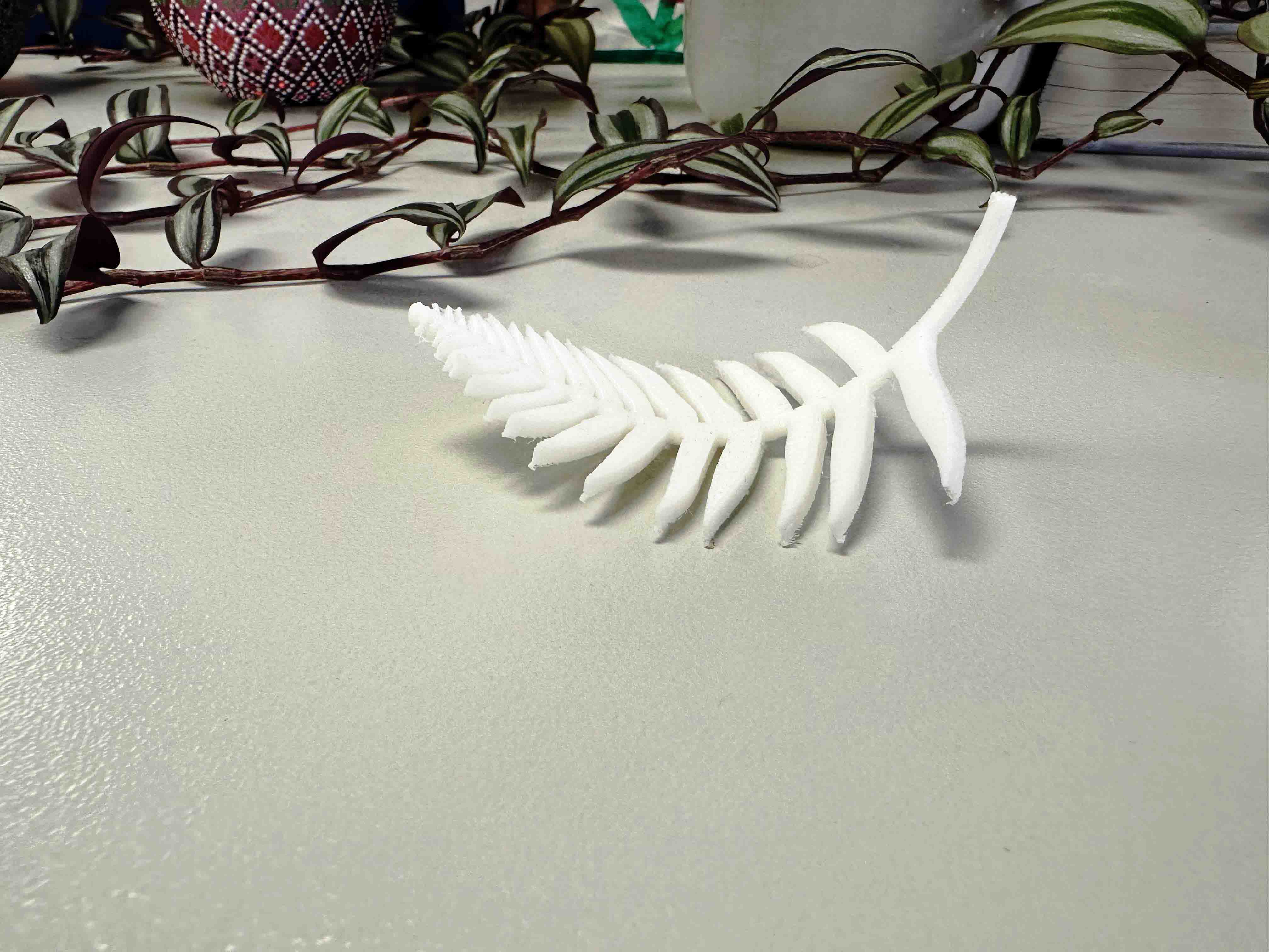 3D printed silver fern